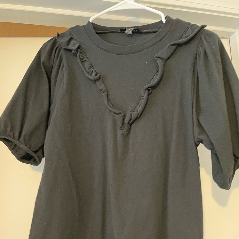 J crew ruffle bib shirt